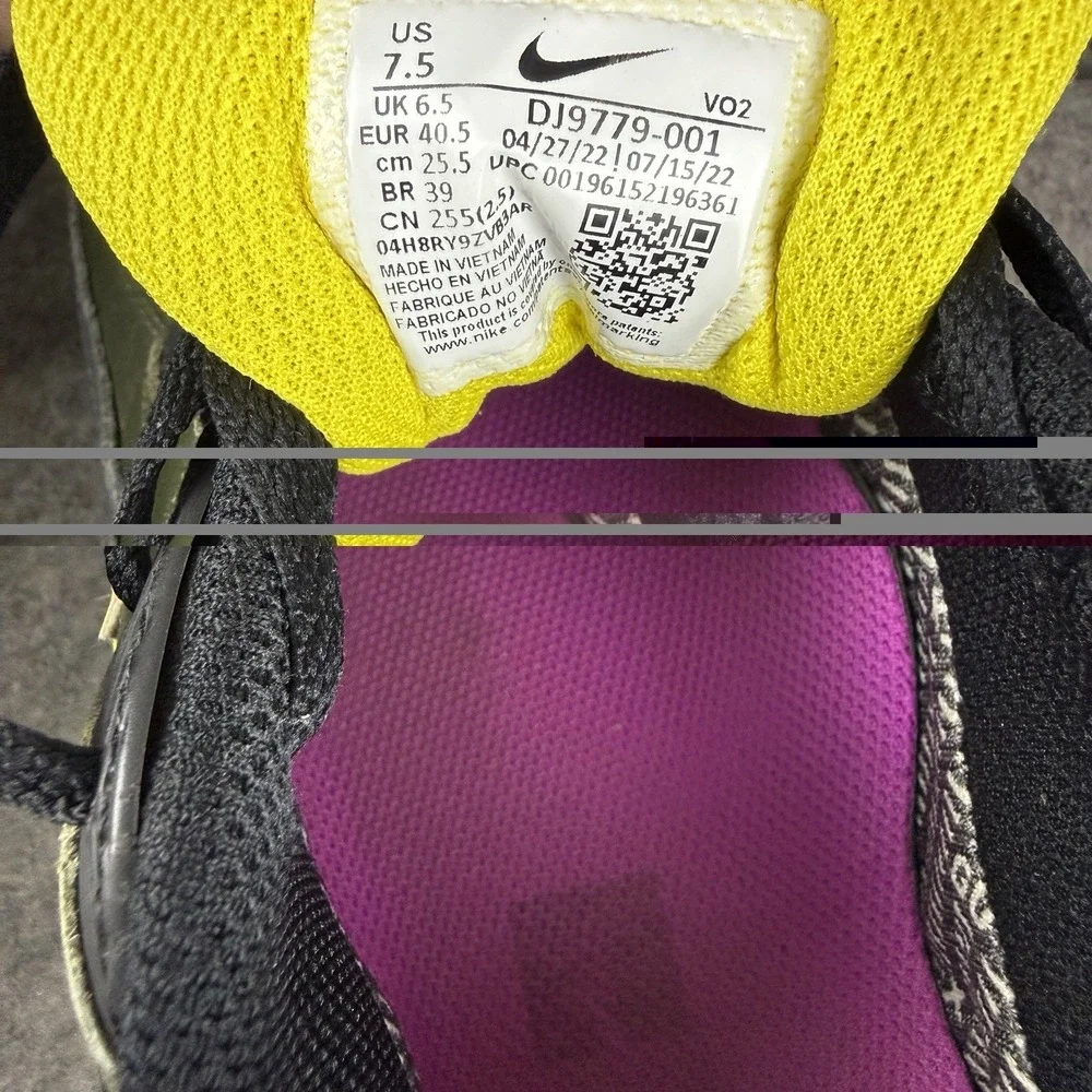 Nike Sz 7.5 Air Max 90 GTX Gore-Tex Black Tour Yellow‎ Cargo Khaki DJ9779-001